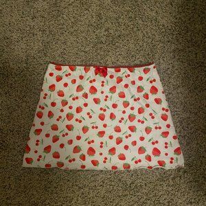 sugar thrillz farm stand mesh berry mini skirt